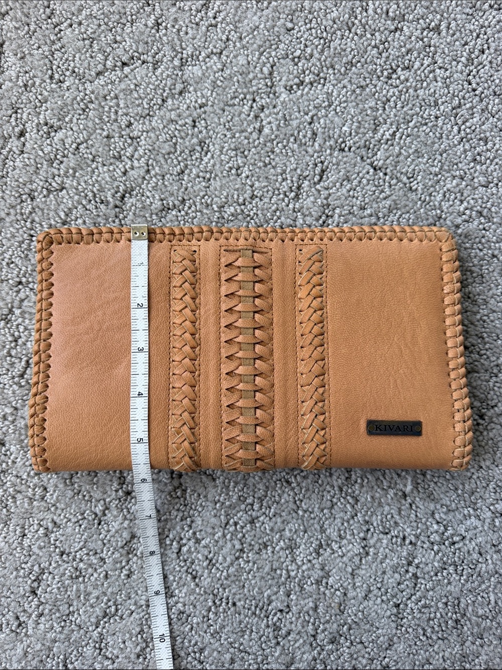 Kivari Desert Dream Leather Clutch Wallet in Tan Artisanal Bohemian Western Bag - Picture 7 of 15